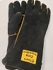 Краги спилковые на подкладке чёрные CWARD Track blask zima XY071