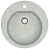 Мойка Черая Z3Q10 (светл.сер.) глянец 510x510x191 с сифоном GOTA ROCIO
